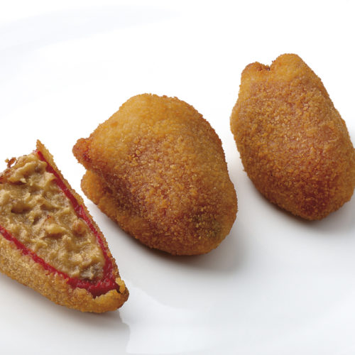 Pimiento relleno de carne y verdura empanado