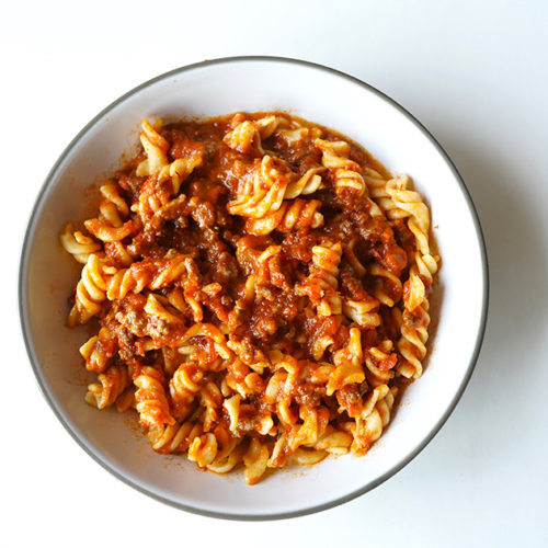 Pasta a la bolognesa